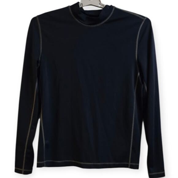 Lands’ End Navy Long Sleeve Performance Shirt Men’s Medium 38-40 - Picture 1 of 3